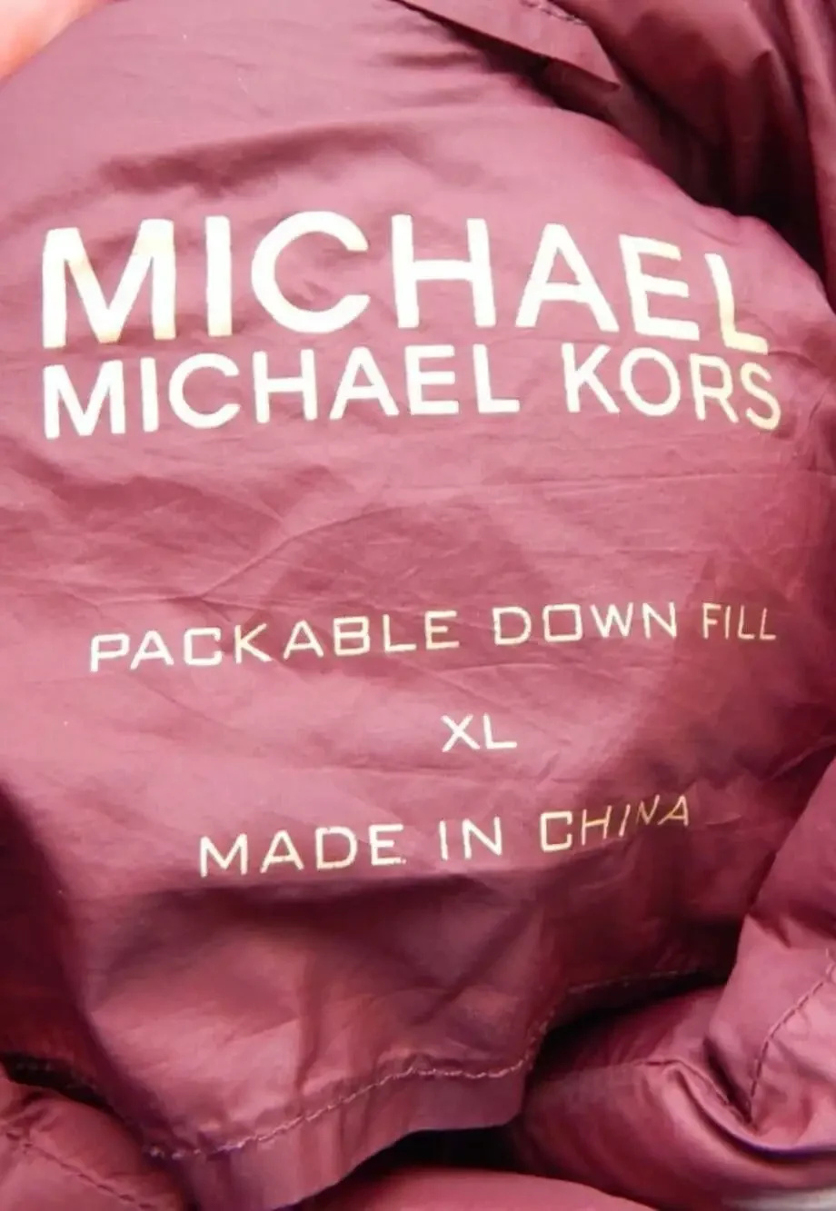 Michael Kors Womens XL Jacket Packable Down Asymmetrical Zip Puffer Hooded